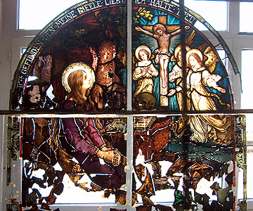 Restauration Glasmalerei Benken Maria Bildstein, 2003